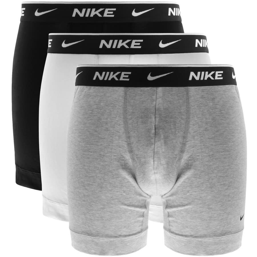 Alternative Image for ProductNike Logo 3 Pack Boxer Shorts Grey1